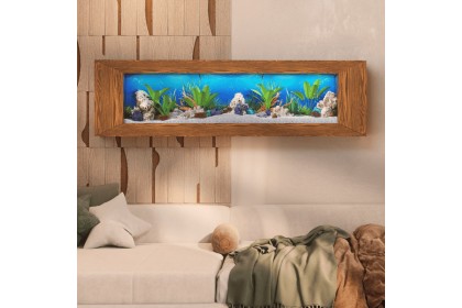 SEAZONE Wall Mounted Aquarium - Wooden