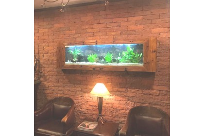 SEAZONE Wall Mounted Aquarium - Wooden