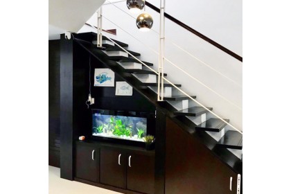 SEAZONE Wall Mounted Aquarium - Crystal Black