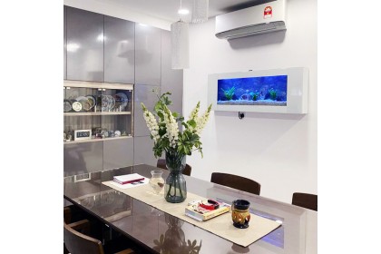 SEAZONE Wall Mounted Aquarium - Crystal White