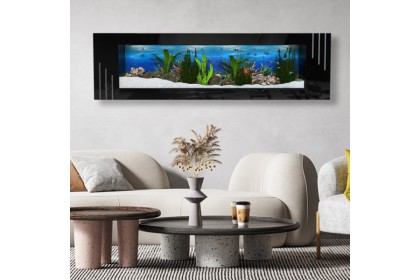 SEAZONE Wall Mounted Aquarium - Sparkle Black