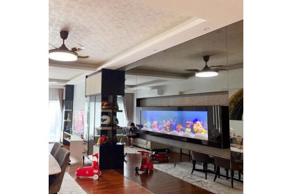 SEAZONE Wall Mounted Aquarium - Sparkle Black